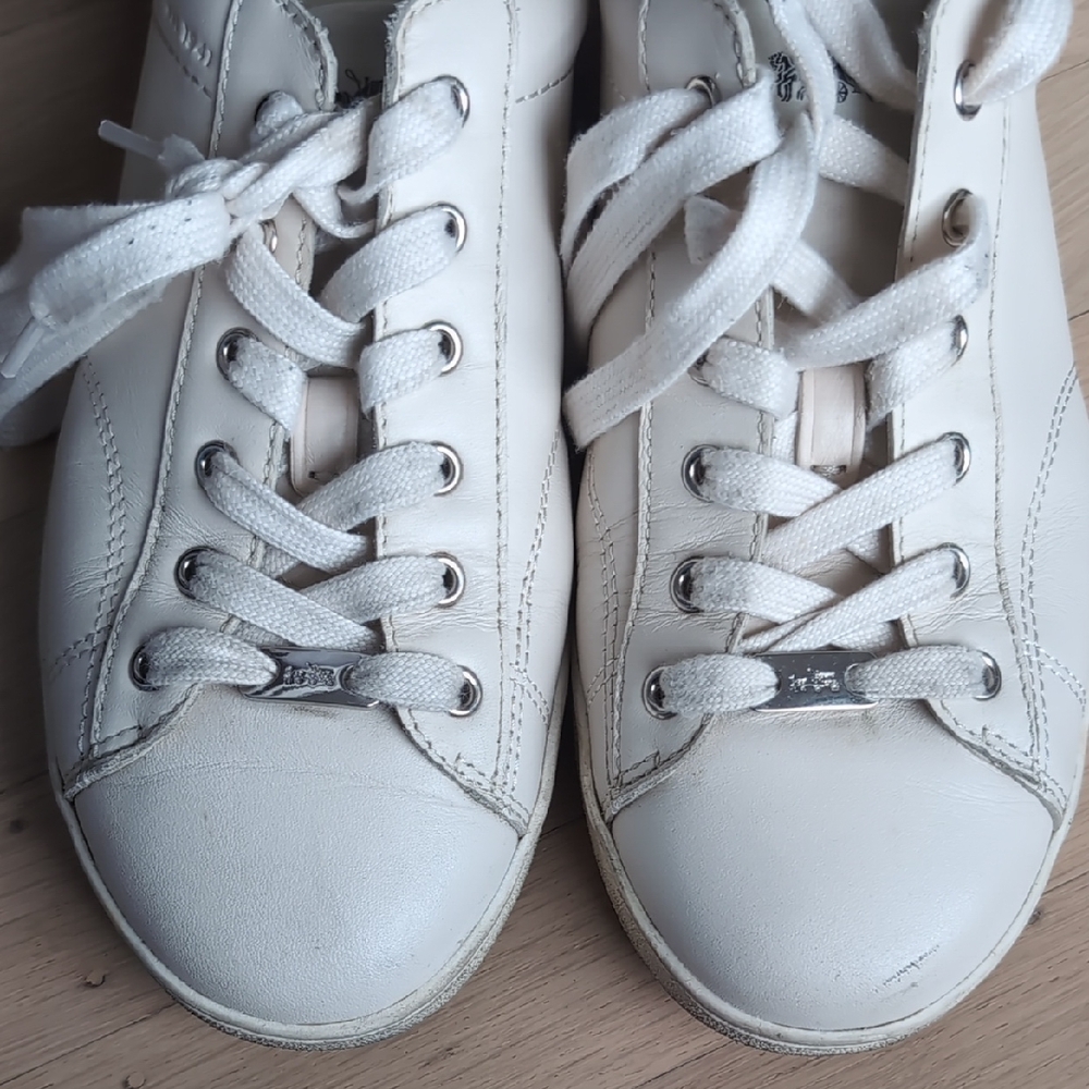 Coach White Leather Sneakers - Picture 5 of 7